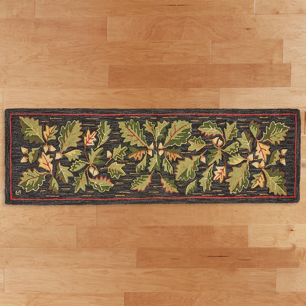 Chandler 4 Corners 30" x 8' Hooked Runner, Acorns & Leaves