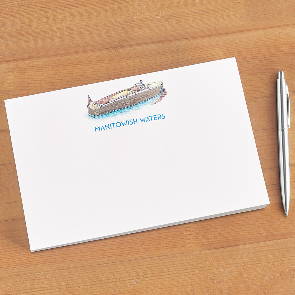 Manitowish Waters Boat Notepad