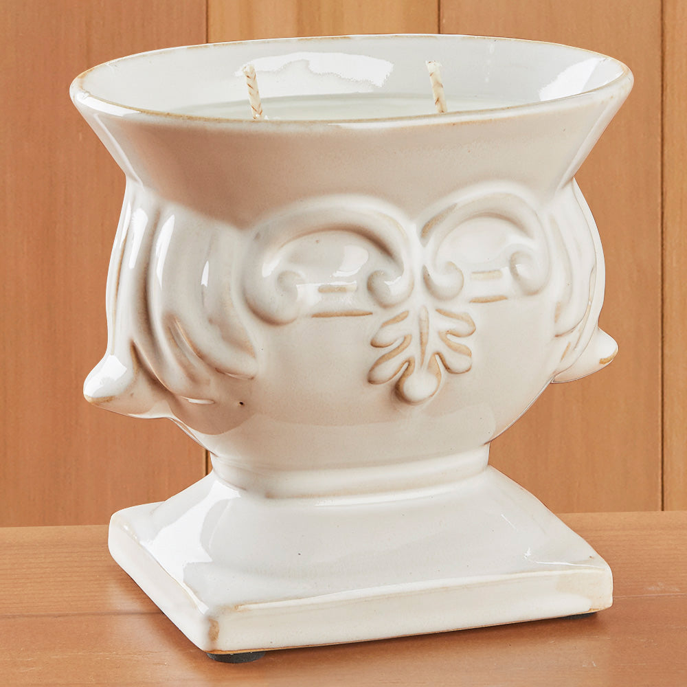 Mixture Cream Ceramic Farmhouse Jar Candles - Siberian Fir