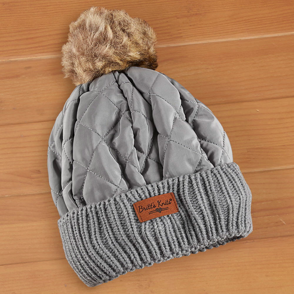 Britt's Knits Quilted Puffer Hat