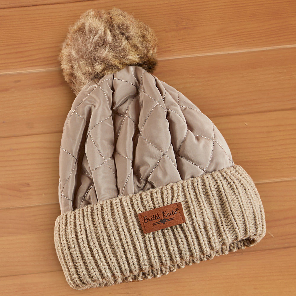 Britt's Knits Quilted Puffer Hat