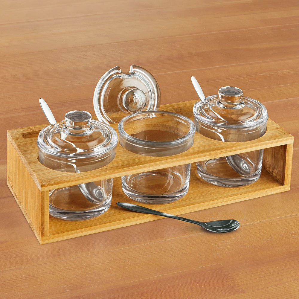 Badash "Party Time!" Triple Jar Condiment Server