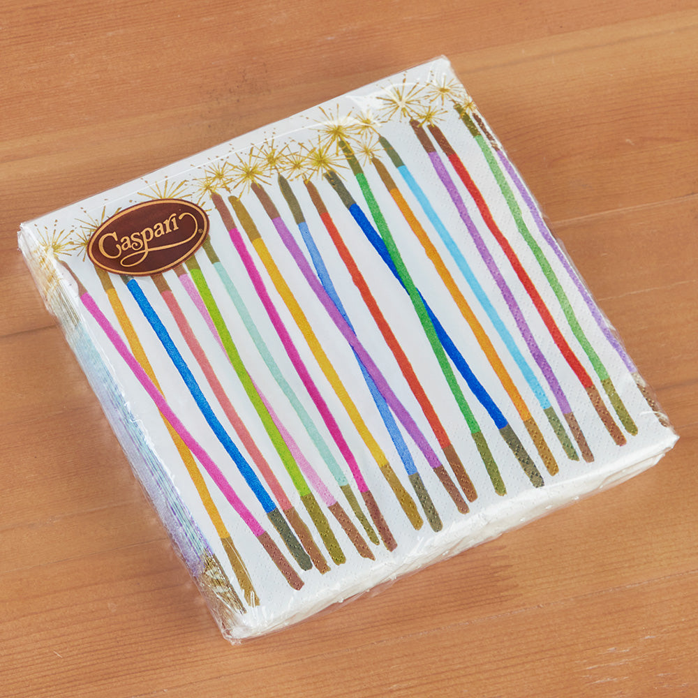 Caspari Paper Cocktail & Luncheon Napkins, Party Candles