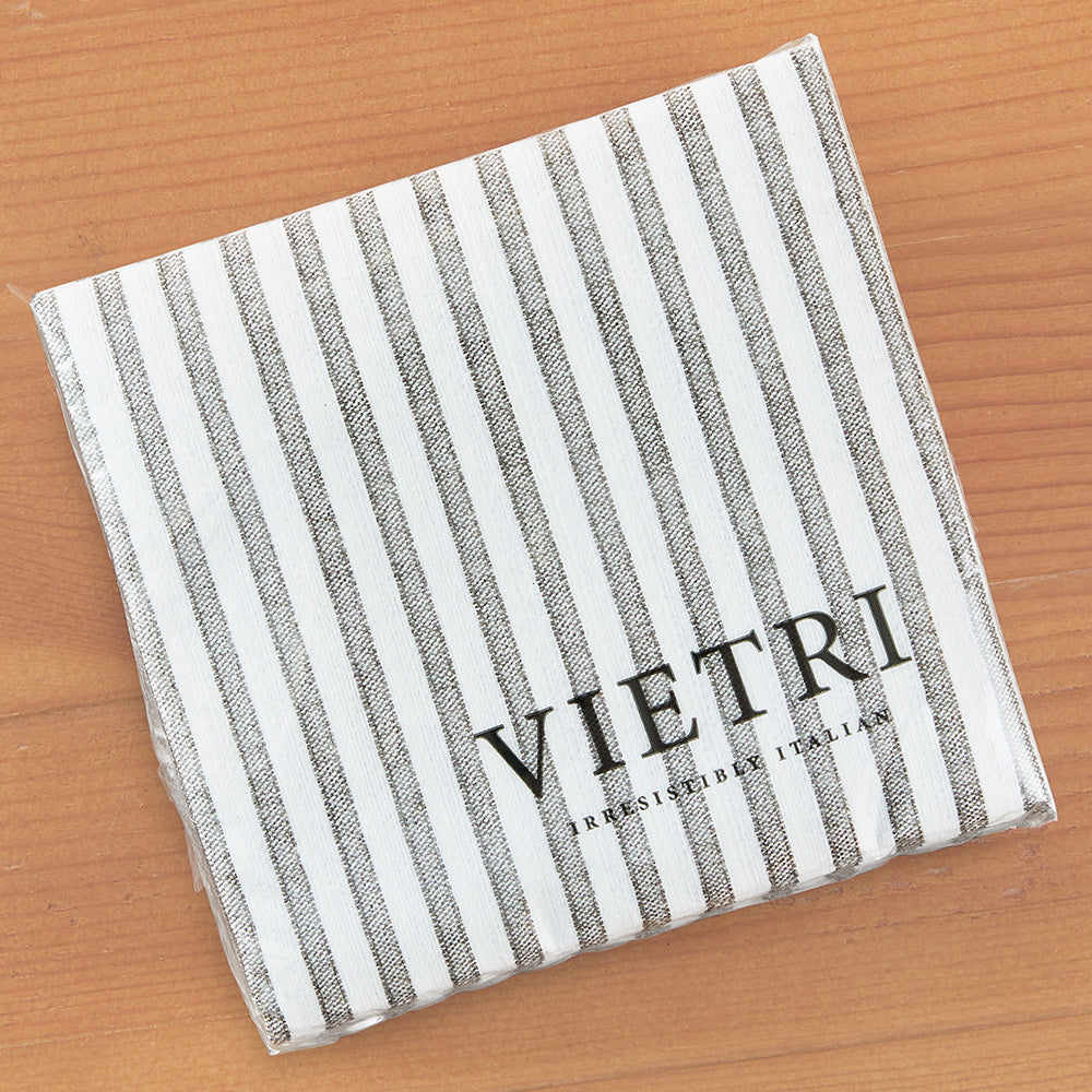 Vietri Papersoft Napkins, Capri Grey Stripe