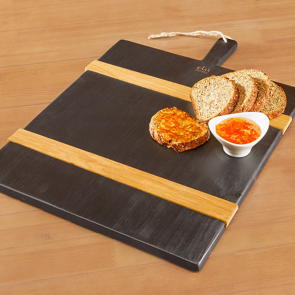 etúHOME Mod Charcuterie Board, Black Rectangle