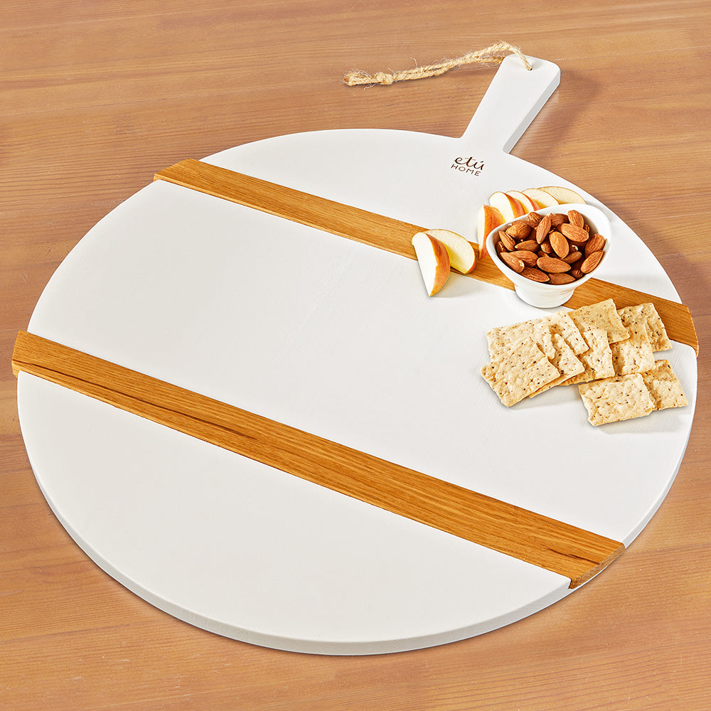 etúHOME Mod Charcuterie Board, White Round