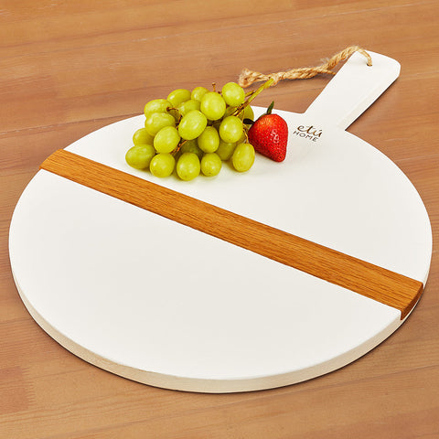 etúHOME Mod Charcuterie Board, White Round