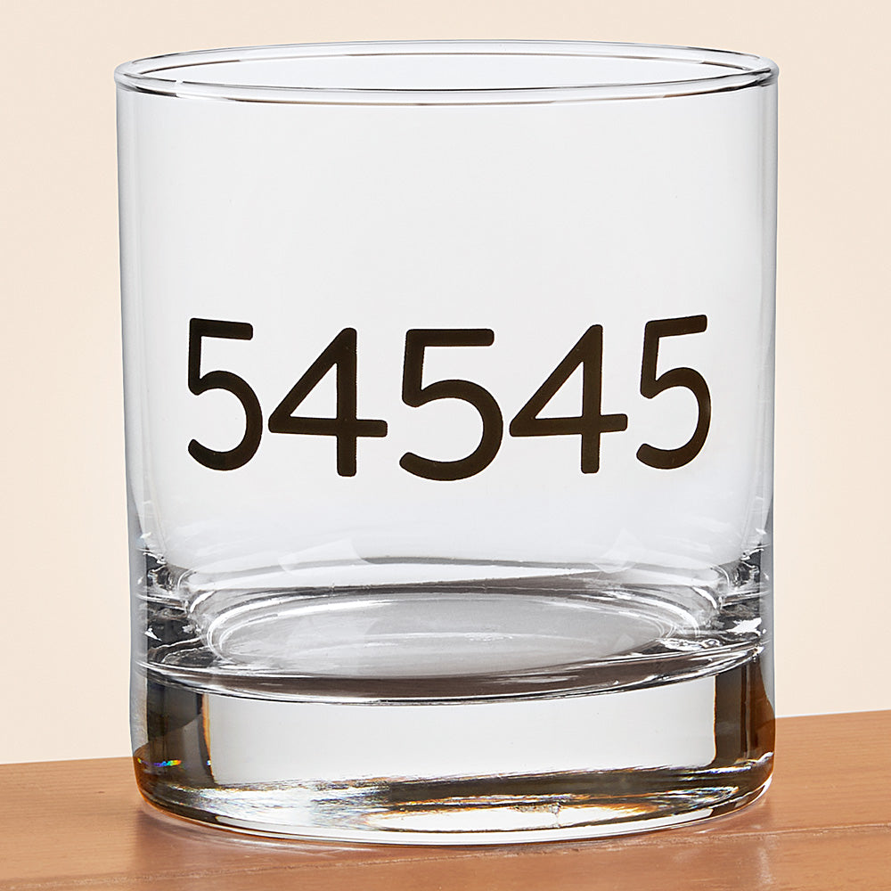 Manitowish Waters Zip Code Rocks Glass