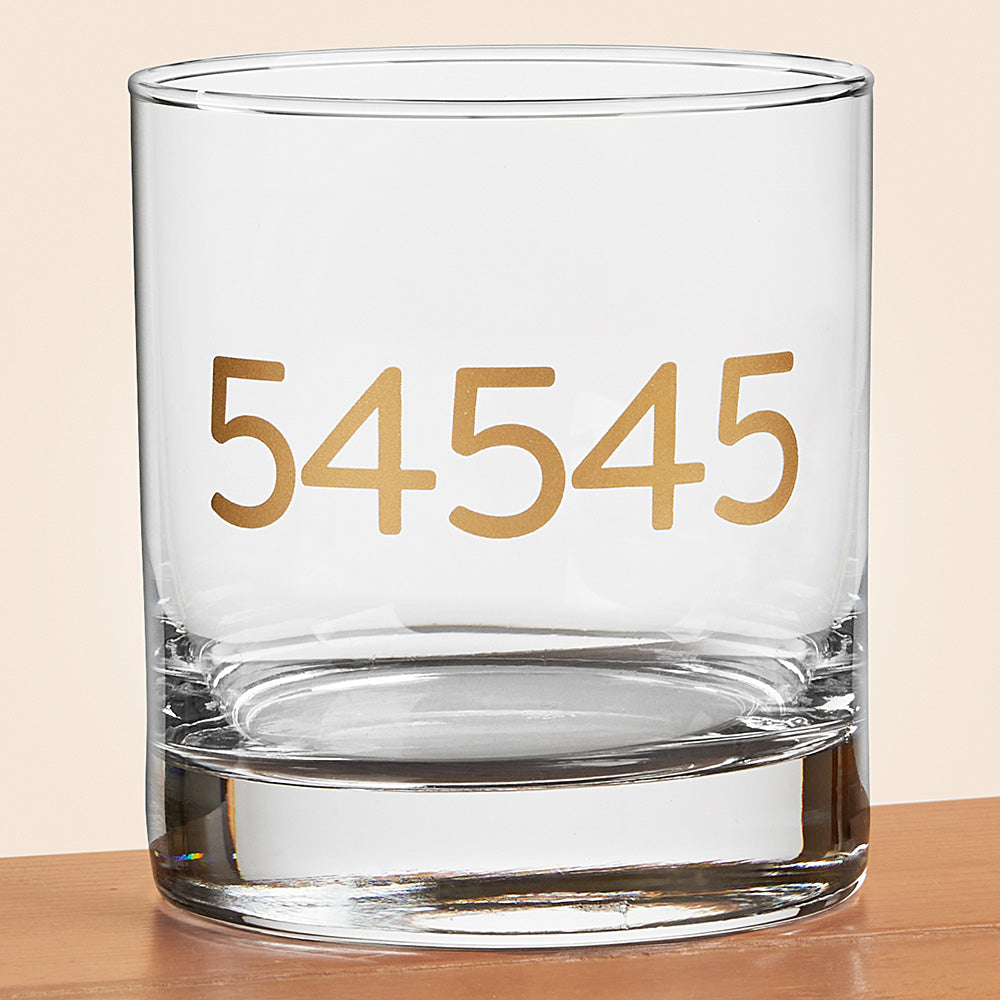 Manitowish Waters Zip Code Rocks Glass