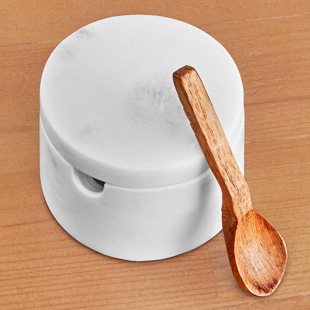 Be Home Anzio Marble Spice Salt Cellar with Spoon