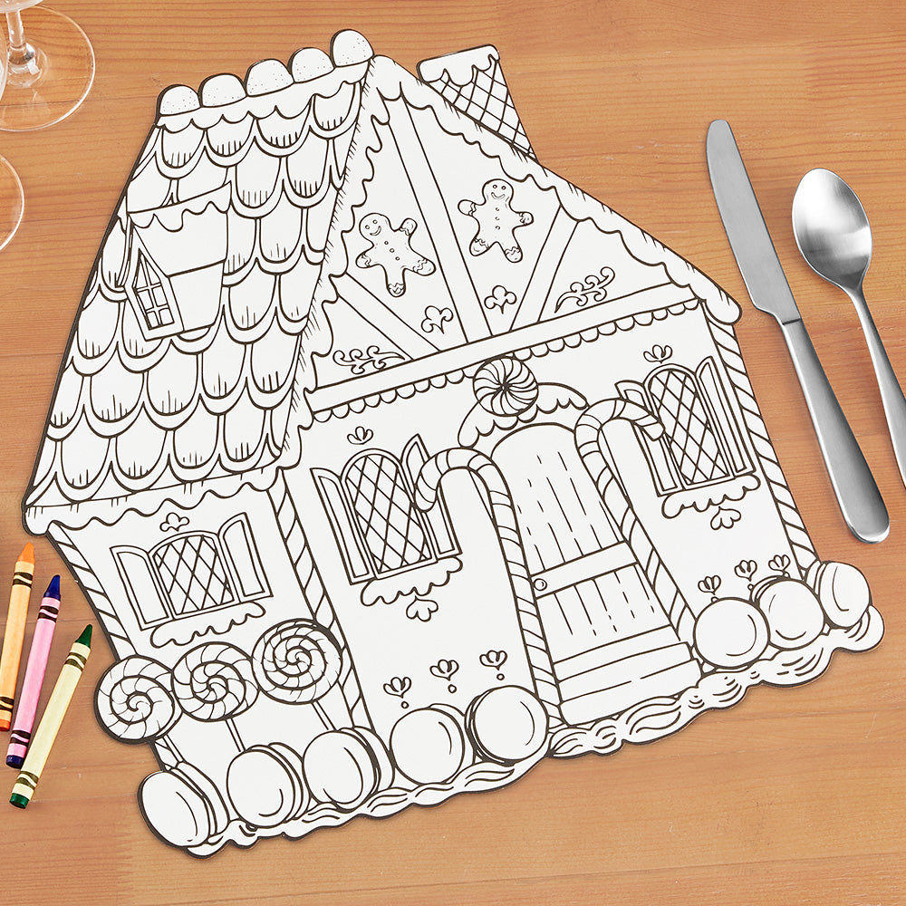 Hester & Cook Coloring Paper Placemats, Gingerbread House – To The
