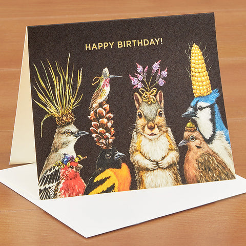 Hester & Cook Greeting Card, Birthday Squirrel and Friends