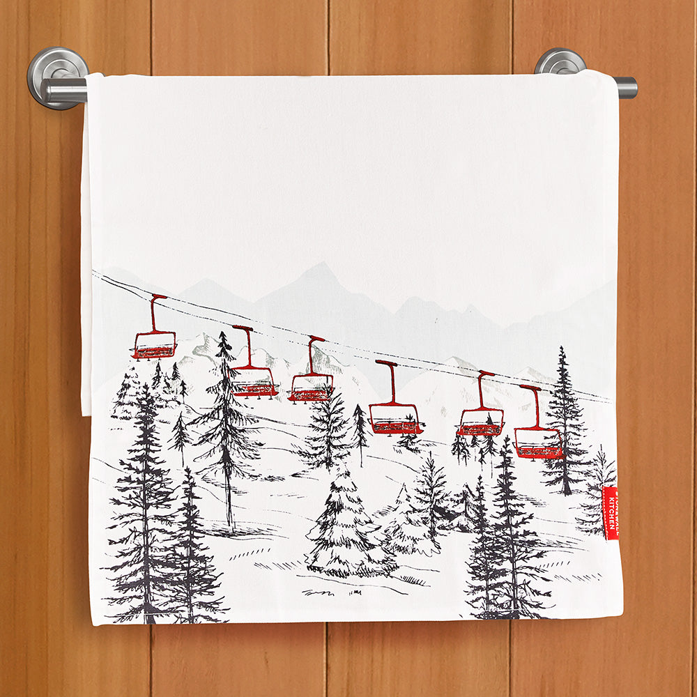 Stonewall Kitchen Tea Towel, Ski Lift