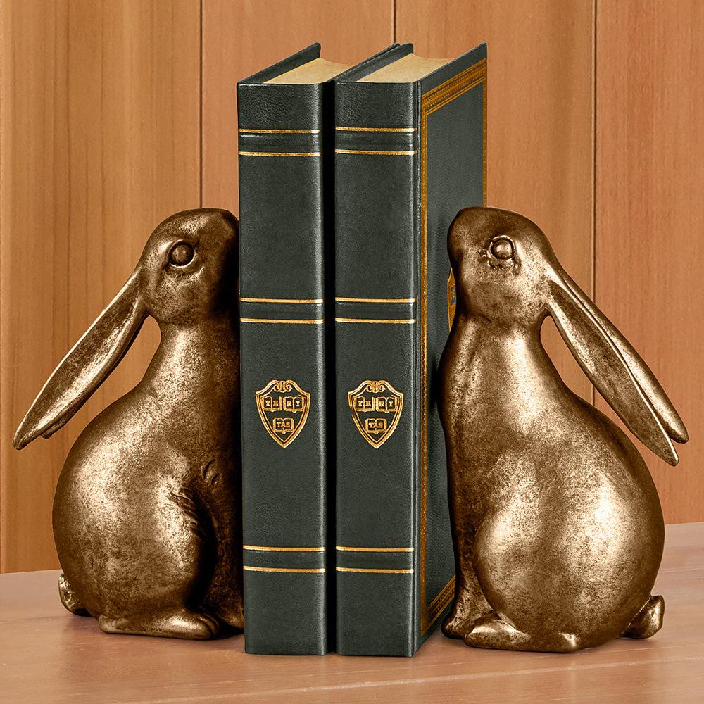 Resin Bunny Bookend Set