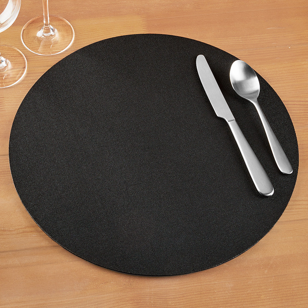 Caspari Canvas Classic Round Felt-Backed Placemat