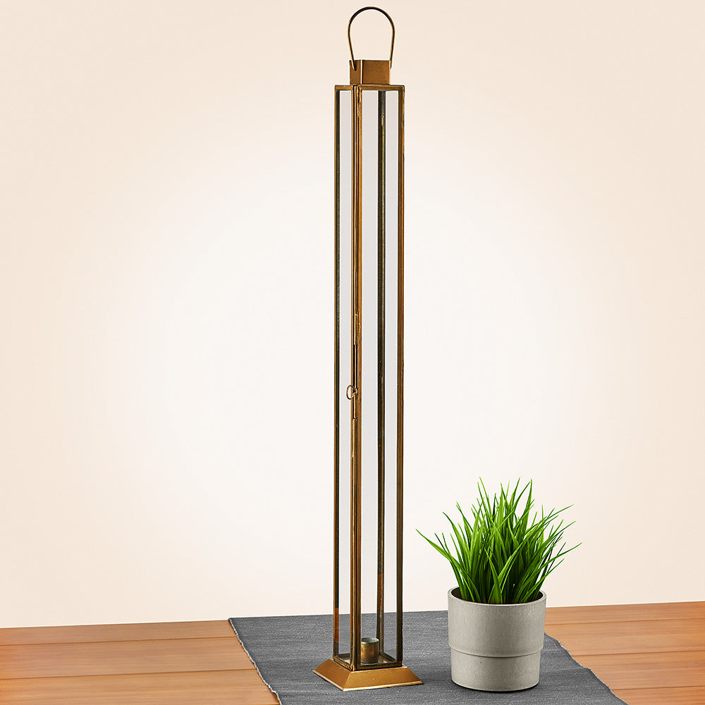 Henley Iron and Glass Lantern Candleholder