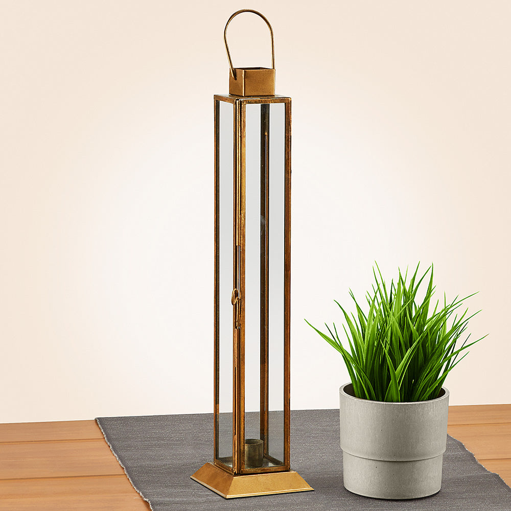 Henley Iron and Glass Lantern Candleholder
