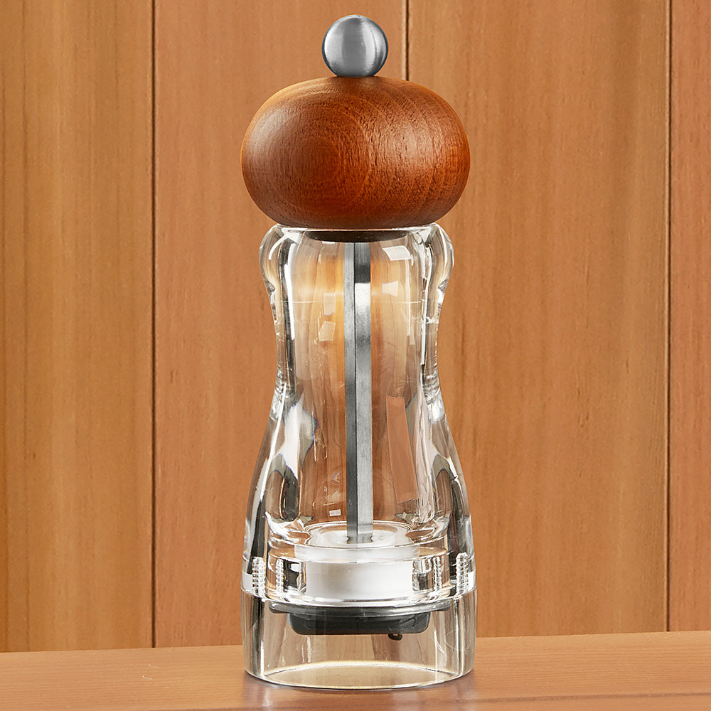 Andrea Salt & Pepper Mill, Contour Wood – To The Nines Manitowish Waters