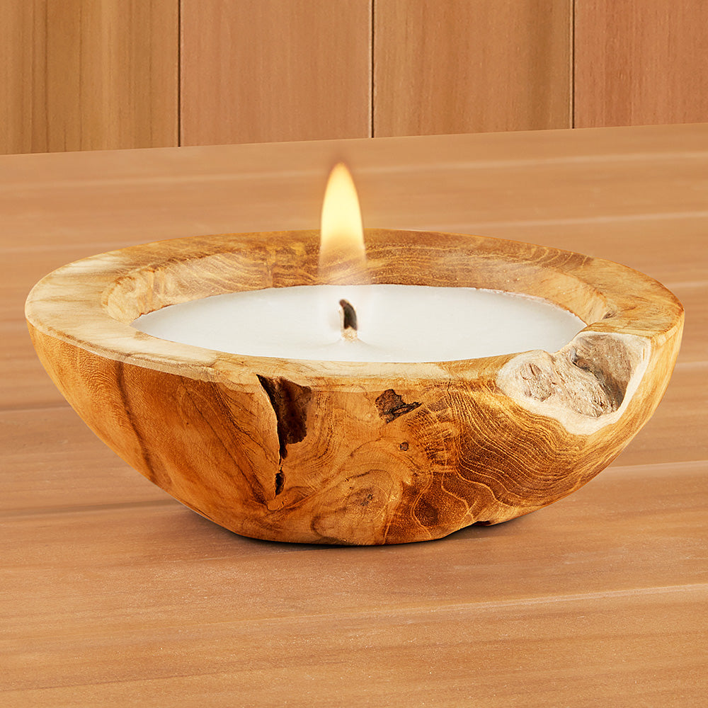 Montes Doggett Teak Bowl Candles