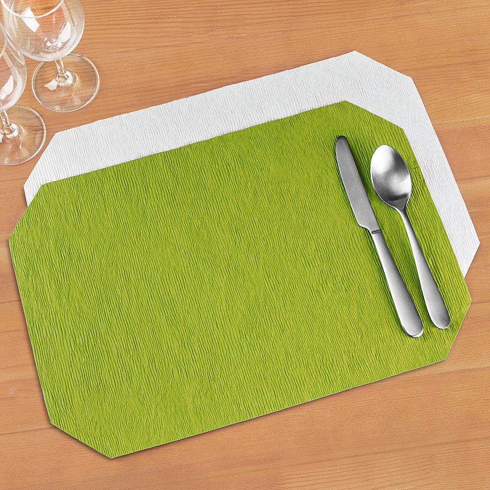 Skyros Designs "Peasant Mats" Reversible Wax-Coated Crinkled Paper Placemats