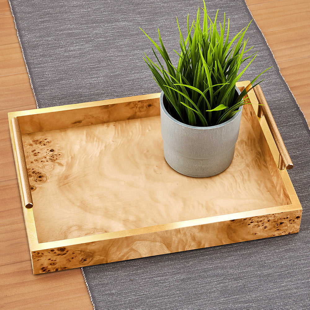 Maple Burl Wood Serving Tray