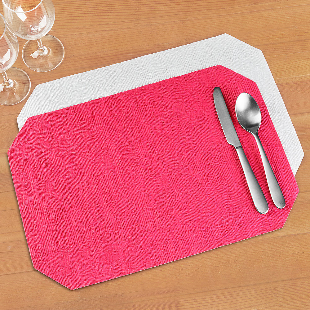 Skyros Designs "Peasant Mats" Reversible Wax-Coated Crinkled Paper Placemats