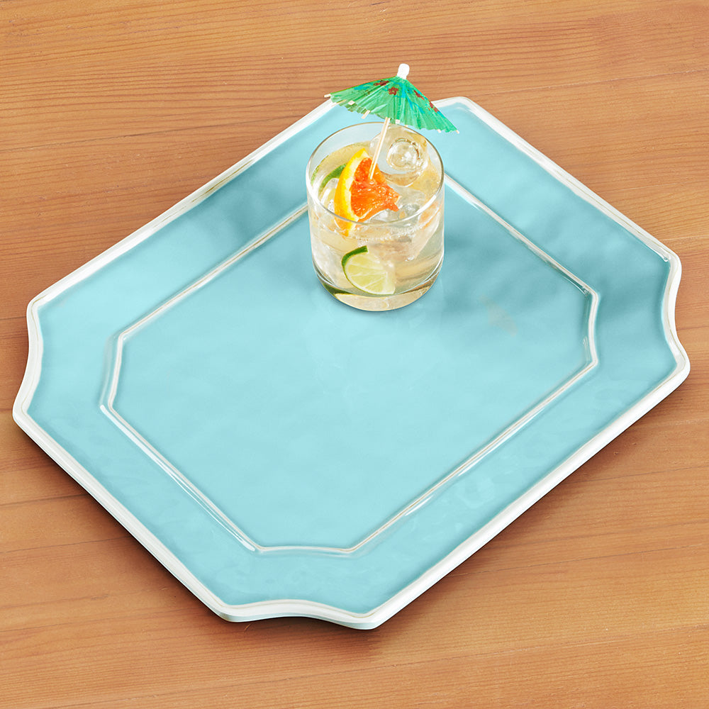 Beatriz Ball VIDA Charleston Blue Melamine Serving Platter