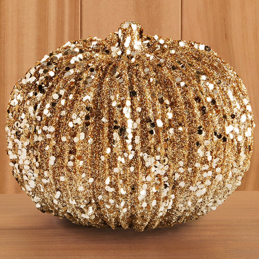 Champagne Glitter Pumpkins