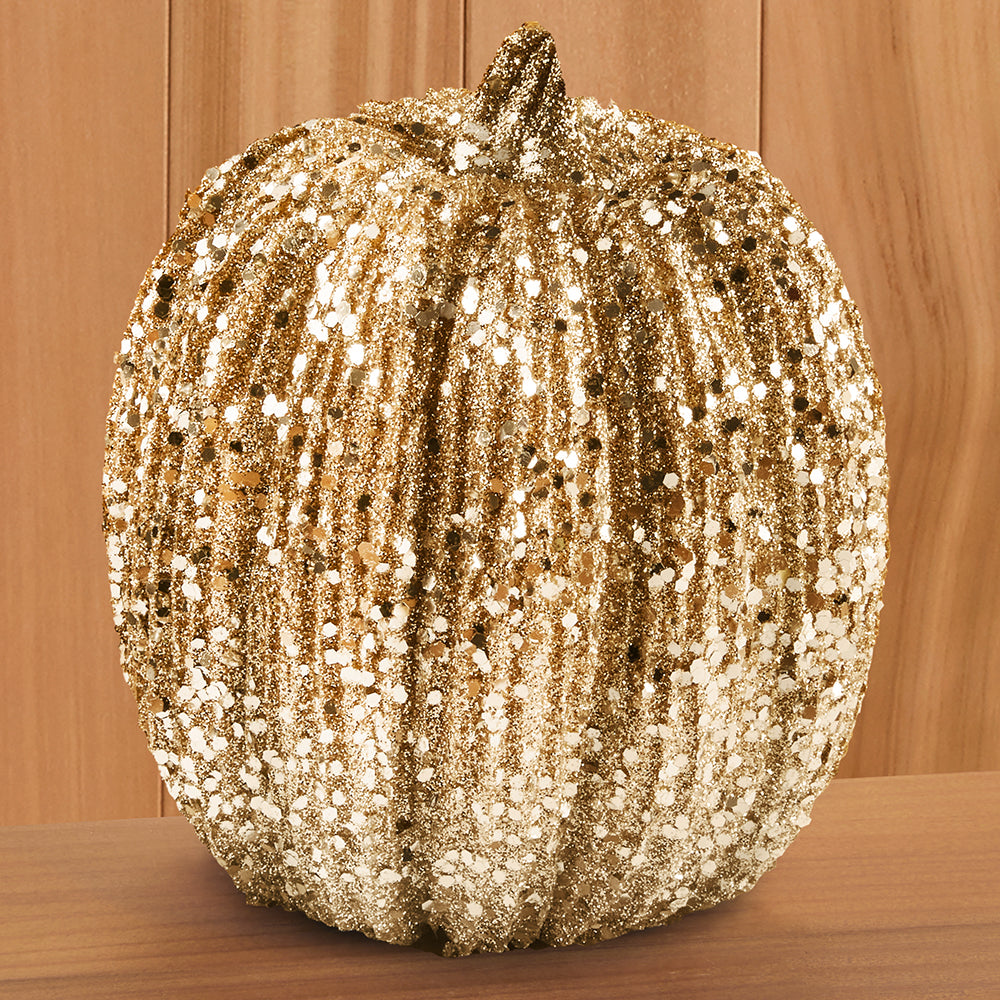 Champagne Glitter Pumpkins