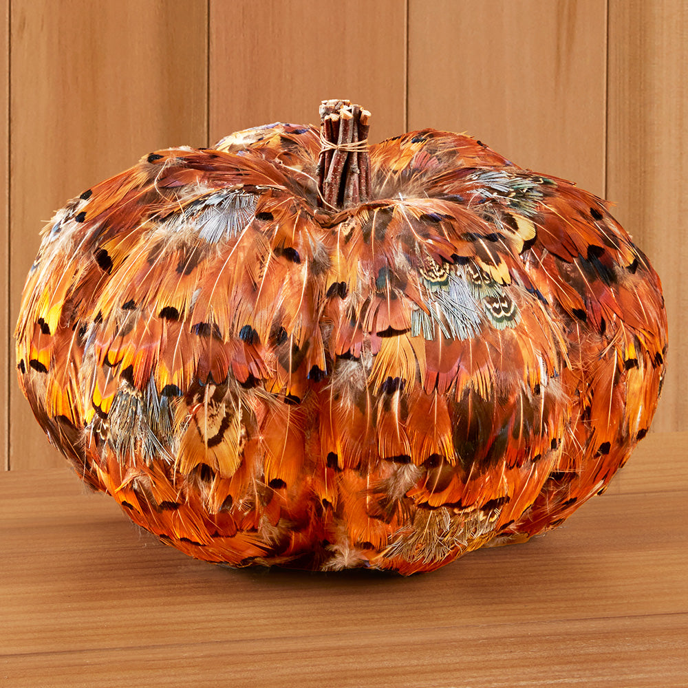 Feathery Fall Pumpkins