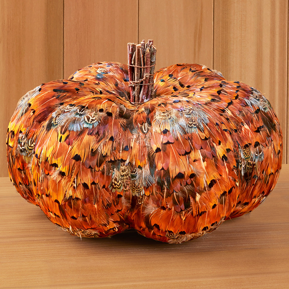 Feathery Fall Pumpkins