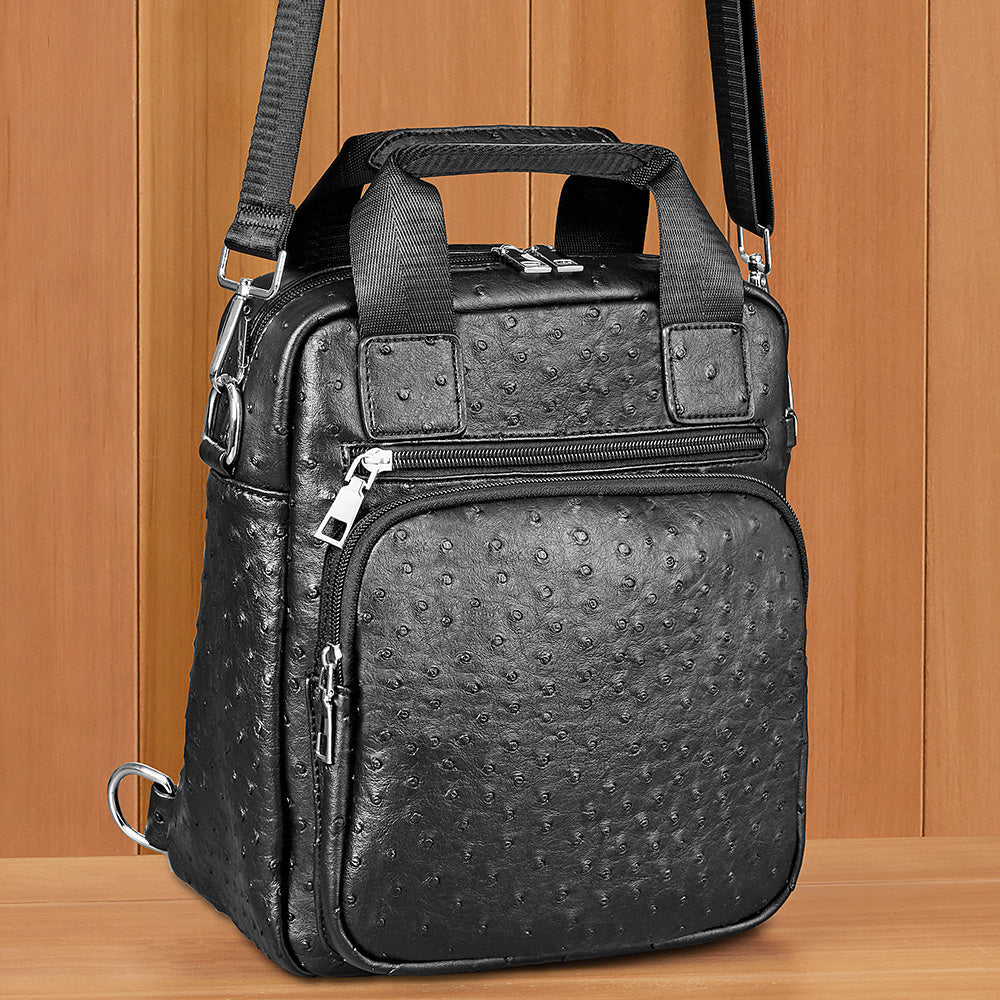 Fashion Ostrich Croc Tote With Bag (Colors: Black, Brown, Pink