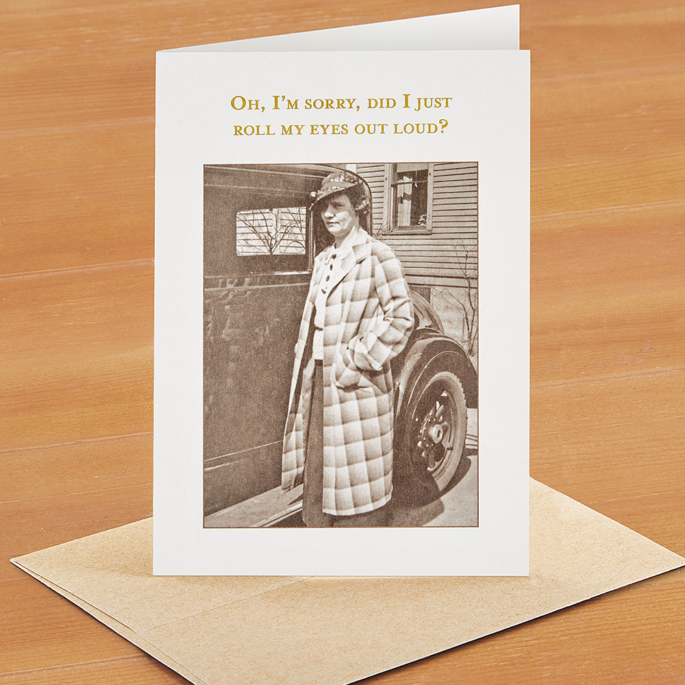 Shannon Martin Greeting Card, Roll My Eyes