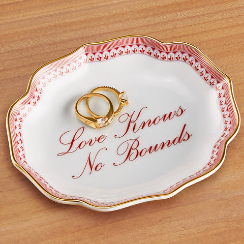 Mottahedeh Porcelain Love Ring Tray