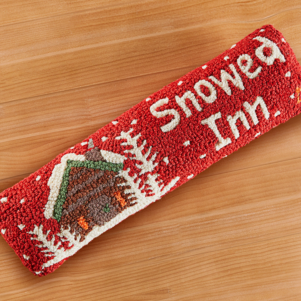 Chandler 4 Corners 24" x 8" Hooked Pillow, Snowed Inn Holiday