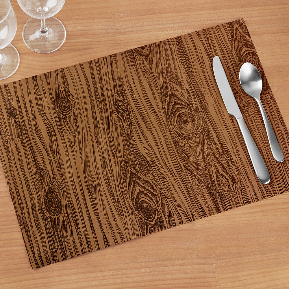 Hester & Cook Paper Placemats, Oak – To The Nines Manitowish Waters