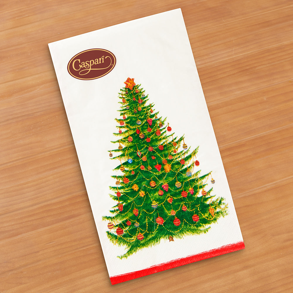 Caspari Paper Guest Towels, Glittering Tree
