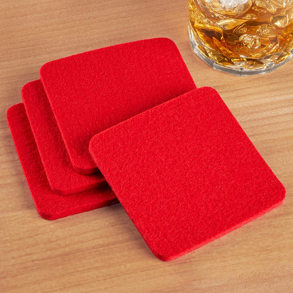 Graf Lantz Bierfilzl Square Felt Coasters, Set of 4