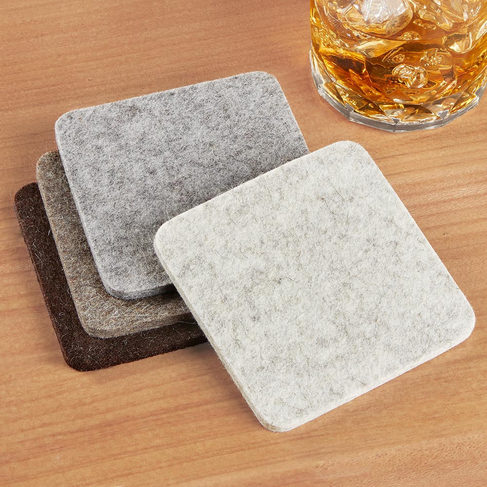 Graf Lantz Bierfilzl Square Felt Coasters, Set of 4