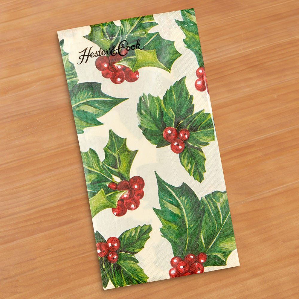 Hester & Cook Paper Napkins, Holly