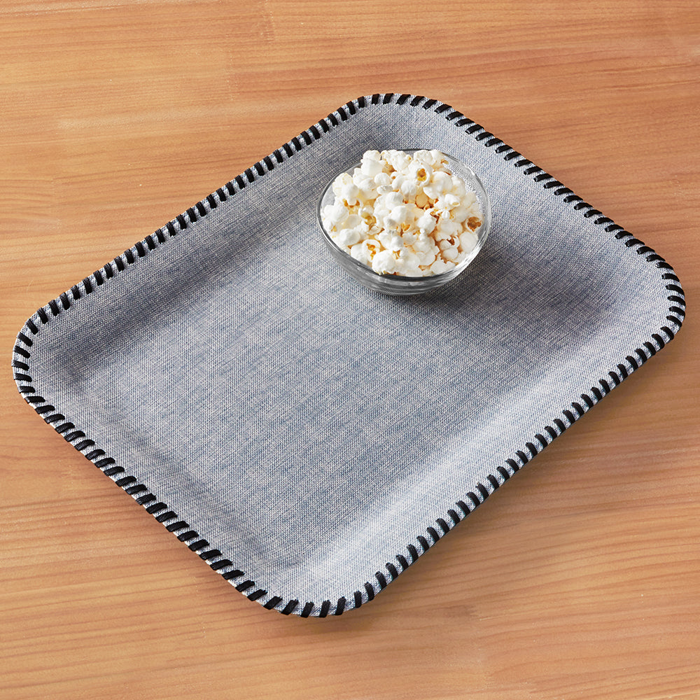Bodrum Whipstitch Rectangle Vinyl Tray