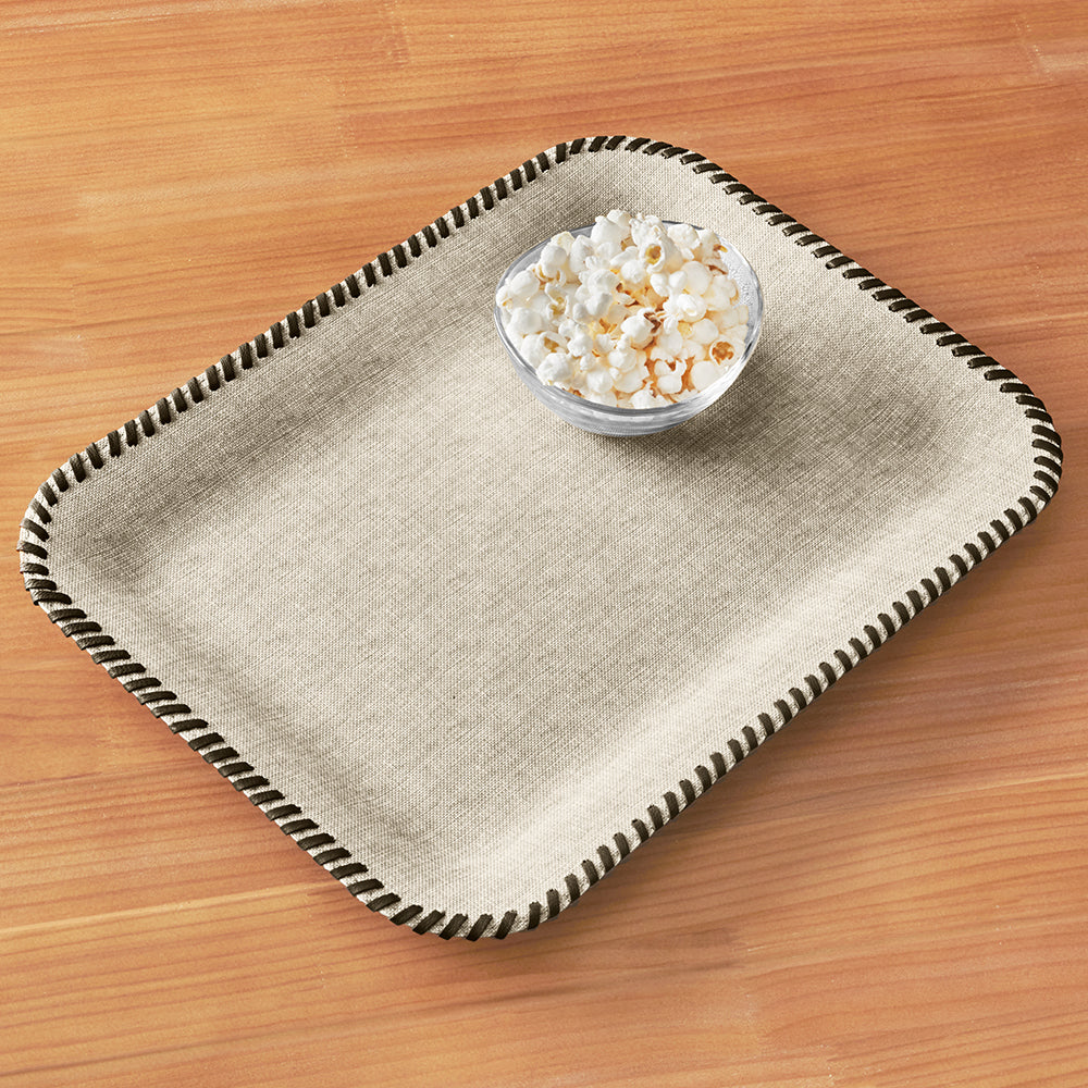 Bodrum Whipstitch Rectangle Vinyl Tray