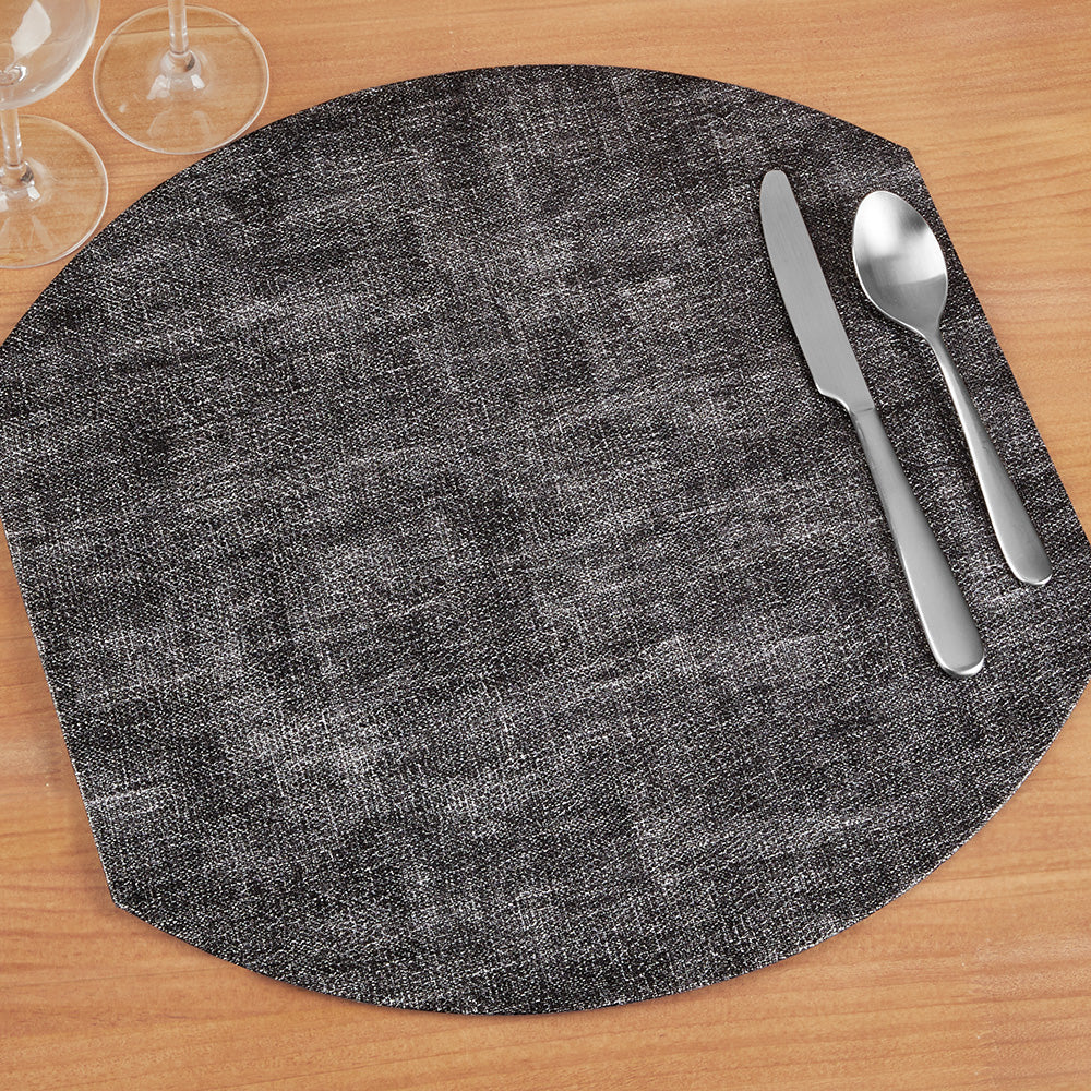 Bodrum Luster Elliptical Felt-Backed Vinyl Placemat