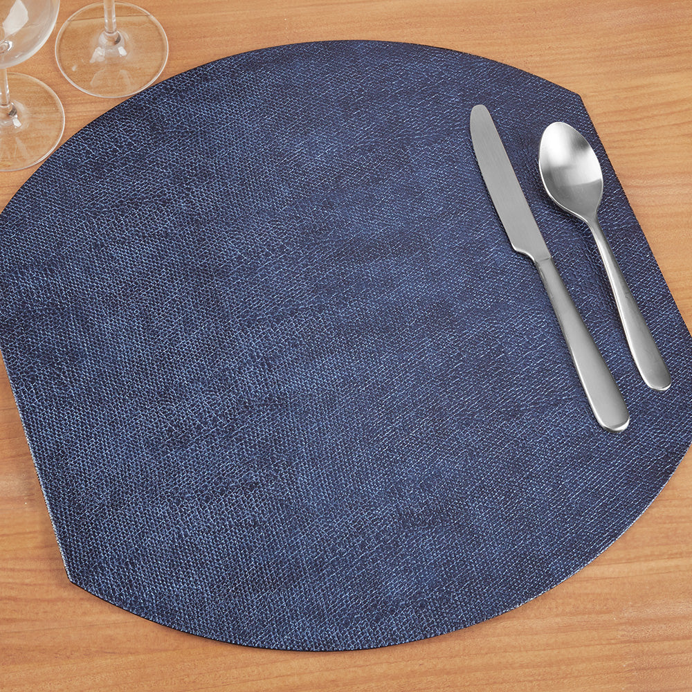 Bodrum Luster Elliptical Felt-Backed Vinyl Placemat