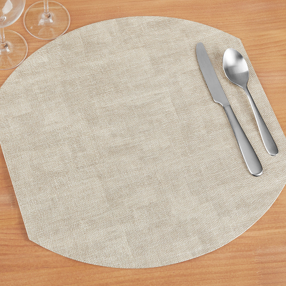 Bodrum Luster Elliptical Felt-Backed Vinyl Placemat