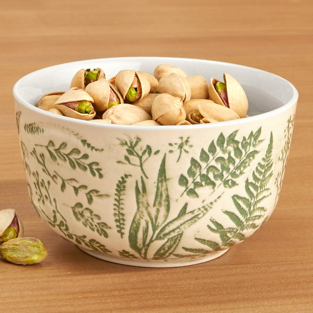 Stamped Botanicals Stoneware Bowl