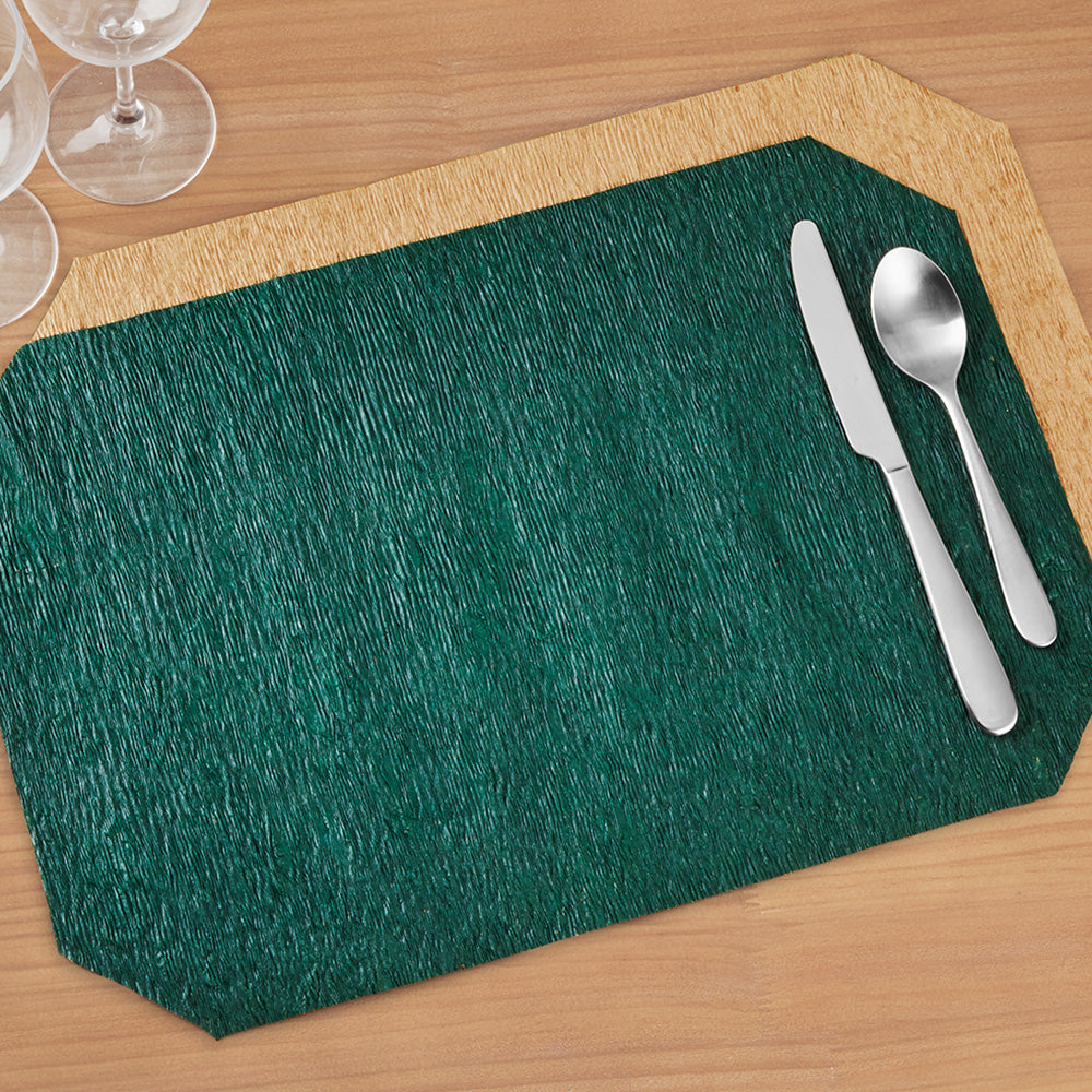 Skyros Designs "Peasant Mats" Reversible Wax-Coated Crinkled Paper Placemats