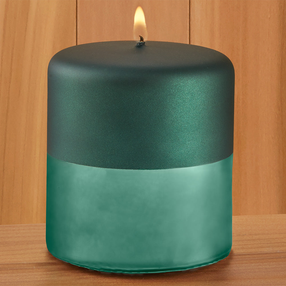 Matte Metallic Pillar Candle