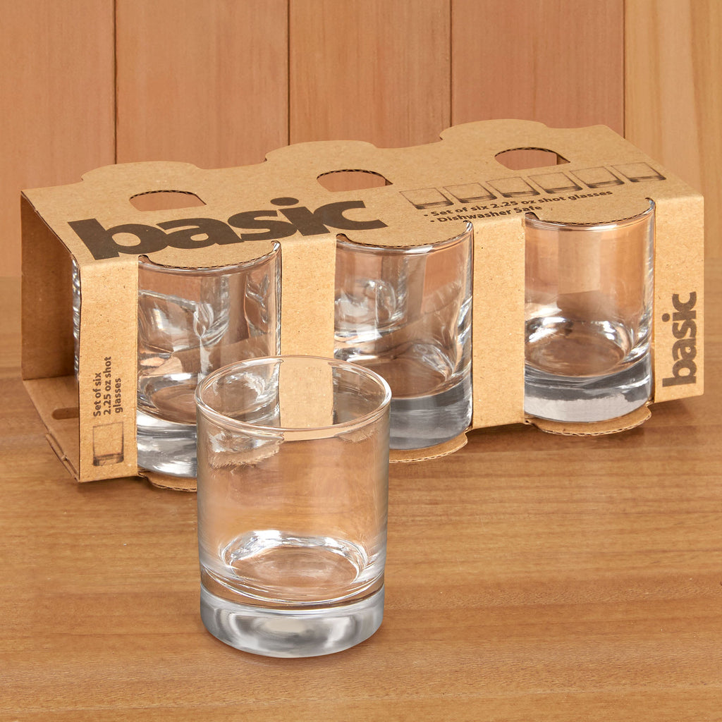 Basic Shot Glasses, Set of 6