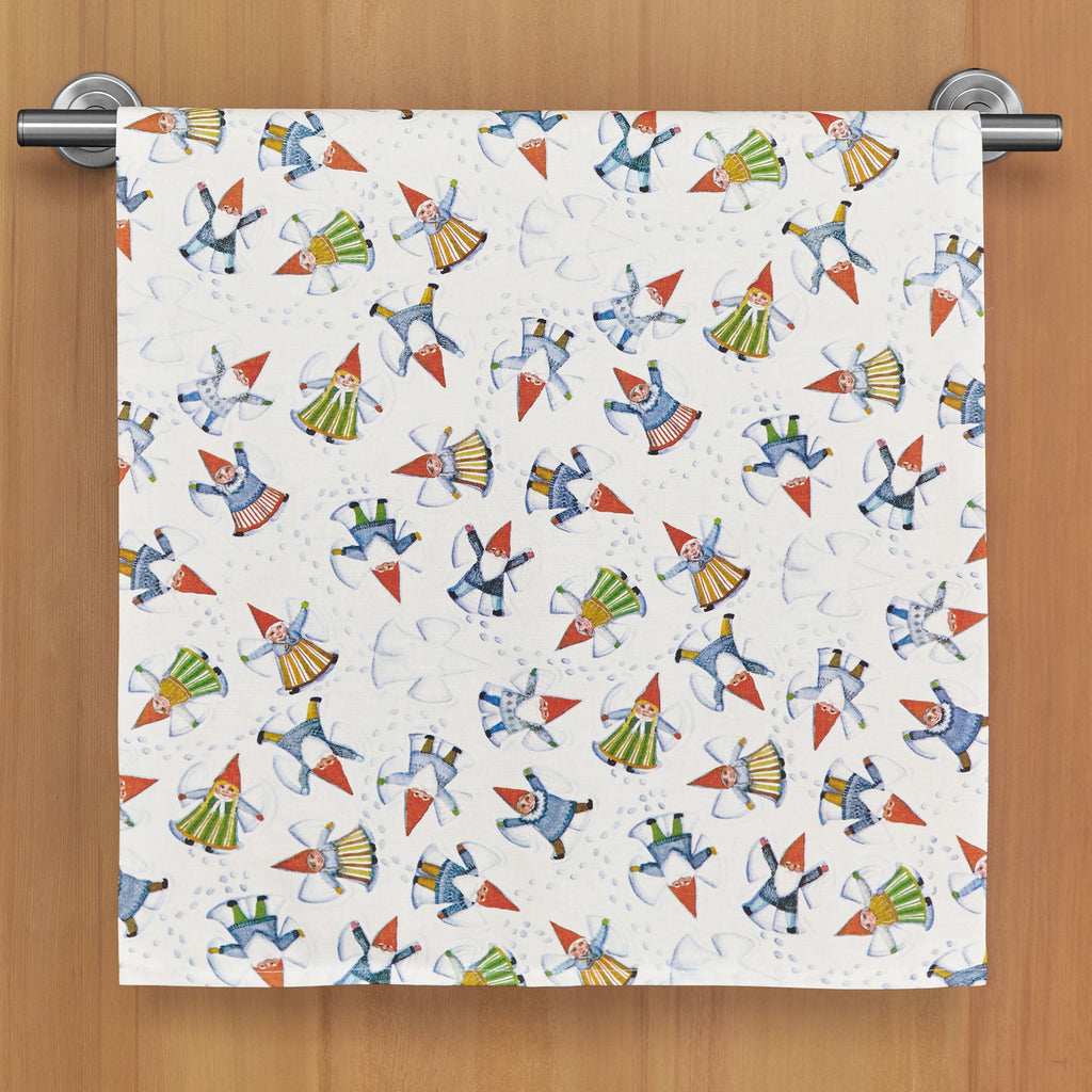 Winter Gnomes Tea Towel